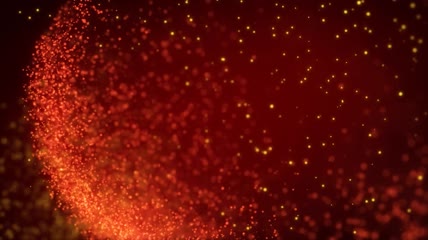 金色红色粒子视频素材