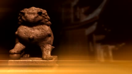 中国石狮子旋转特效视频素材