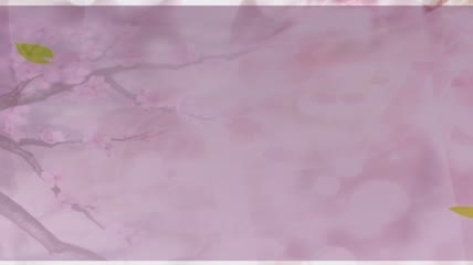 唯美桃花树叶飘落动态视频素材