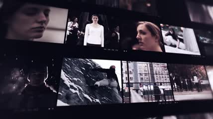 现代数字电影视频墙预告片AE视频模板