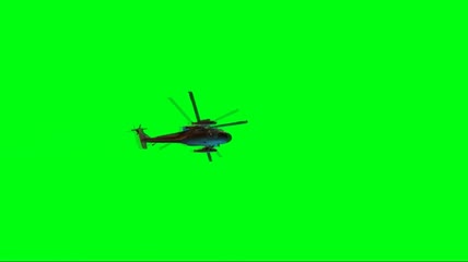 直升飞机绿屏素材