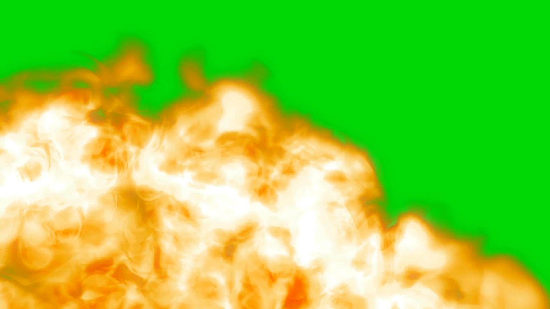 绿屏抠像燃烧的大火