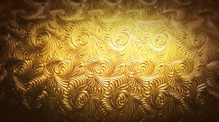 金色花纹浮雕高清实拍