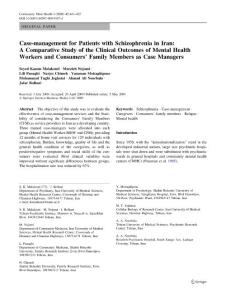 Case-management for patients with schizophrenia in