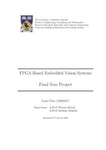 FPGA Based Embedded Vision Systems
