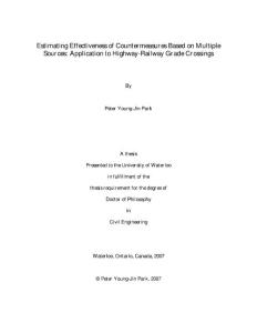 Estimating effectiveness of countermeasures based on multiple sources. Applications to highway-railway grade crossings.