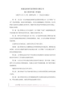 福建冠?，F(xiàn)代家用股份有限公司獨立董事年報工作制度