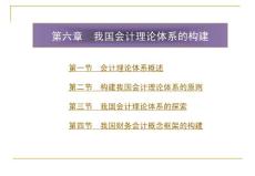 第六章　我國(guó)會(huì)計(jì)理論體系的構(gòu)建