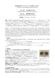 超広帯域(UWB)研究(0212011)