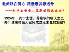 新课标高中历史 教学课件 历史：7.2《斯大林模式的社会主义建设道路》课件9（人民版必修二）