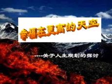 《幸福在更高的天空--关于人生规划的探讨》班会课件