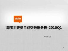 2010Q1淘寶主要各行業銷售額明細數據分析