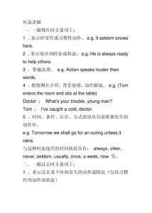 初中英语时态讲解