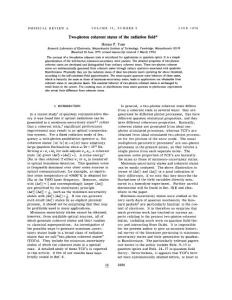 Two-photon coherent states of the radiation field