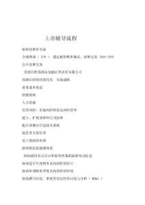 上市輔導流程 文檔