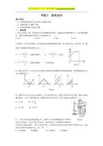 高考物理重点难点专题训练（直线运动）