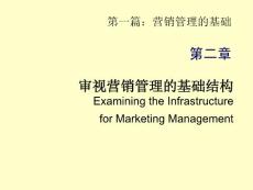 【市场营销学课件】审视营销管理的基础结构