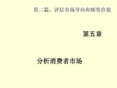 【市场营销学课件】分析消费者市场