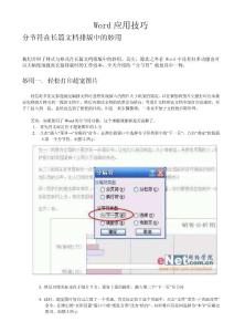 word应用技巧