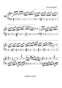 车尔尼299钢琴快速练习曲Op.299 No.3