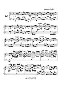 车尔尼299钢琴快速练习曲Op.299 No.12