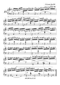 车尔尼299钢琴快速练习曲Op.299 No.15