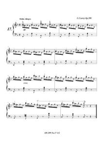 车尔尼299钢琴快速练习曲Op.299 No.17