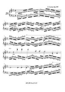 车尔尼299钢琴快速练习曲Op.299 No.25