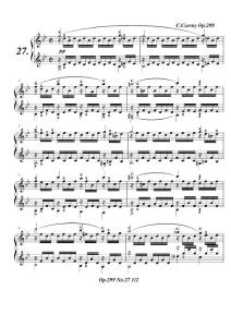 车尔尼299钢琴快速练习曲Op.299 No.27