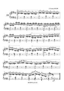 车尔尼299钢琴快速练习曲Op.299 No.33