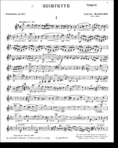 Magnard，阿尔伯斯-单簧管，长笛，双簧管，巴松管及钢琴五重奏（1904）[Clarinet_Institute] Magnard Quintet