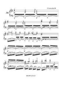 车尔尼299钢琴快速练习曲Op.299 No.34