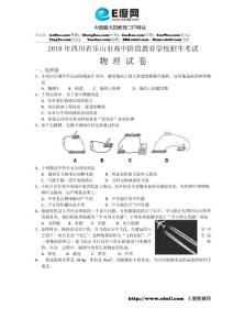 2010年乐山中考物理试题及答案
