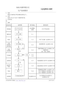 小家电生产管理程序