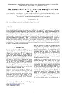 Pixel vs object-based image classification techniques for LiDAR intensity data(1)