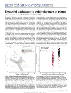 [PDF] Doubtful pathways to cold tolerance in plants