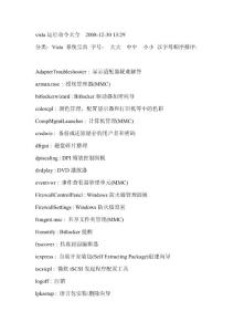 Vista運行命令大全