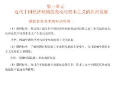 2011届高考一轮历史总复习人教版必修2第三单元 近代中国经济结构的变动与资本主义的曲折发展