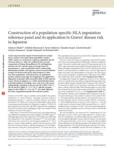 Construction of a population-specific HLA imputation reference panel and its application to Graves’ disease risk in Japanese