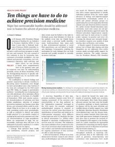 [PDF] Ten things we have to do to achieve precision medicine