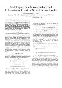 Modeling and Simulation of an Improved PLL-controlled Circuit for Series Resonant Inverter