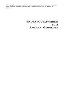 Endeavour Fellowship Applicant Guidelines