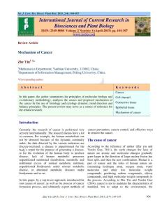 mechanism of cancer