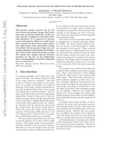 Microscopic Energy Current Field with Multi--body Force in Hamiltonian System
