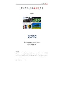 中国煤化工月报201101