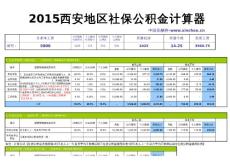 2015西安地区最新社保公积金个税基数全能计算器-薪酬网