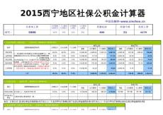 2015西宁地区最新社保公积金个税基数全能计算器-薪酬网