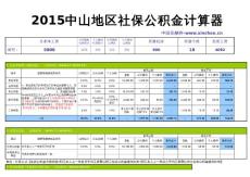 2015中山地区最新社保公积金个税基数全能计算器-薪酬网