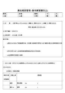 TIPTOP-AXR-2 操作練習題目(2次出貨-折讓-收支票)