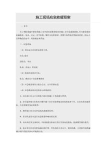 施工现场应急救援预案